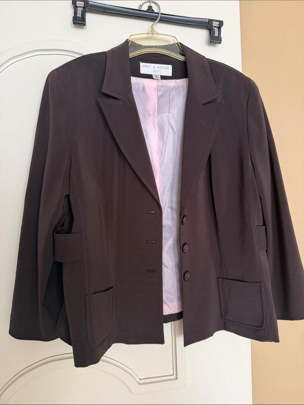 Aprea Porter Women's Brown Tailored Blazer Jacket